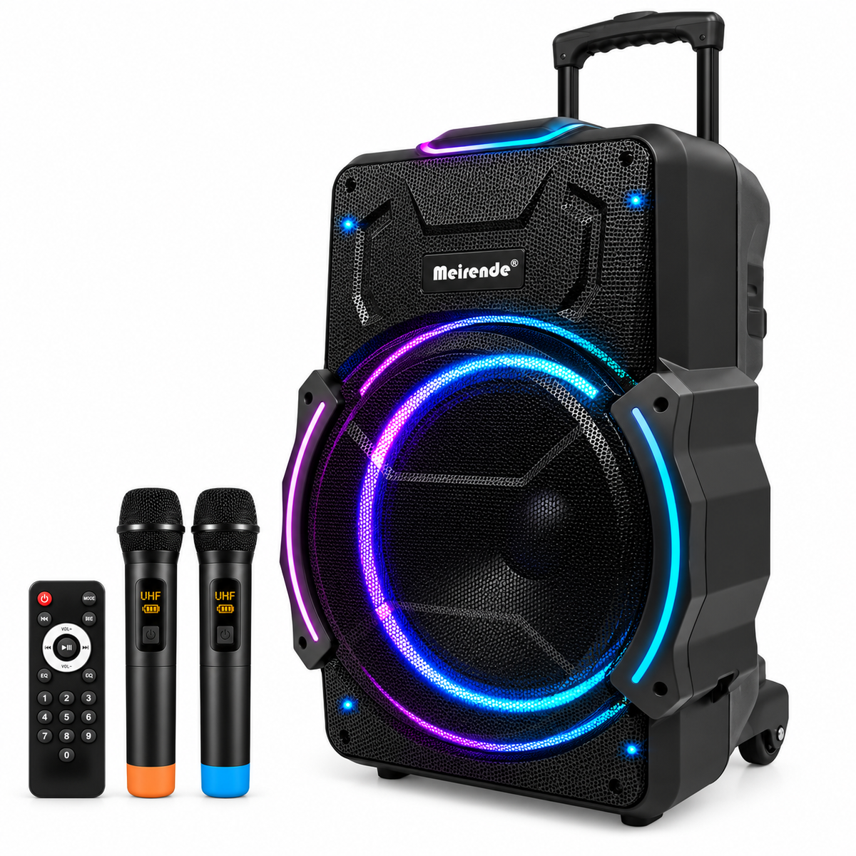 Meirende MRD-1830 Speaker with 2 Wireless Mics & Remote