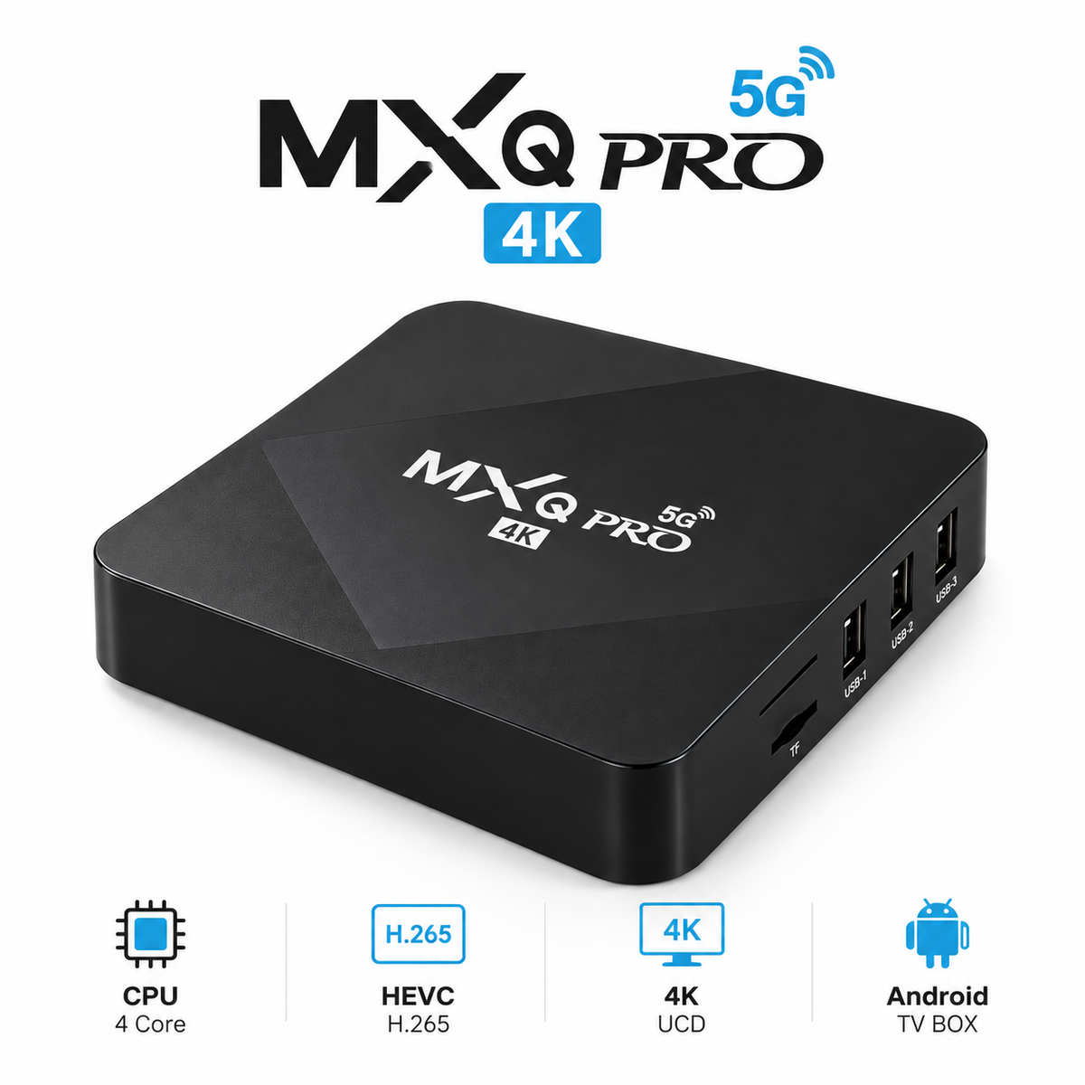 MXQ PRO 5G 4K Android TV Box