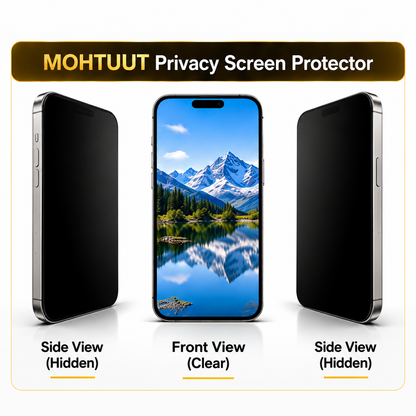 MOHTUUT Privacy Screen Protector for iPhone 17 Pro Max – 9H Anti-Spy Tempered Glass