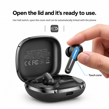 Yesido TWS45 ANC + ENC Wireless Earbuds