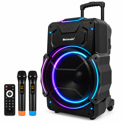 Meirende MRD-1830 Speaker with 2 Wireless Mics & Remote