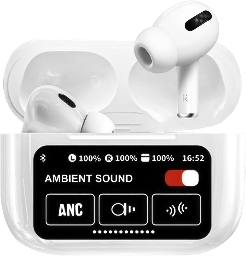 ANC Wireless Earbuds with Smart Touch Display