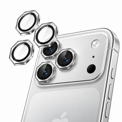 YICREEN Lens Shield – Premium Camera Lens Protector for iPhone 17 Pro / 17 Pro Max (Silver)