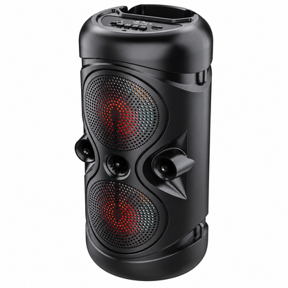 Sing-e ZQS4259 Super Bass Speaker – Dual 4" Portable Speaker with LED Lights