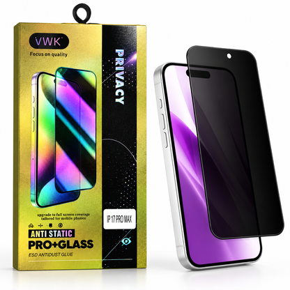 VWK Privacy Tempered Glass Screen Protector – iPhone 17 Pro Max