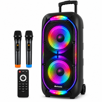 Meirende MR-1212 Dual 12" RGB Trolley Speaker