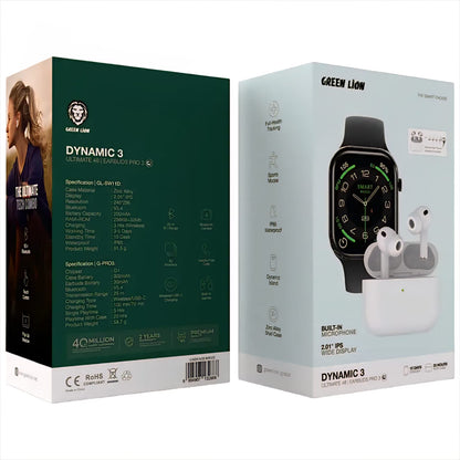 Green Lion Dynamic 3 Smart Watch & Earbuds Pro 3 Combo – Ultimate 46
