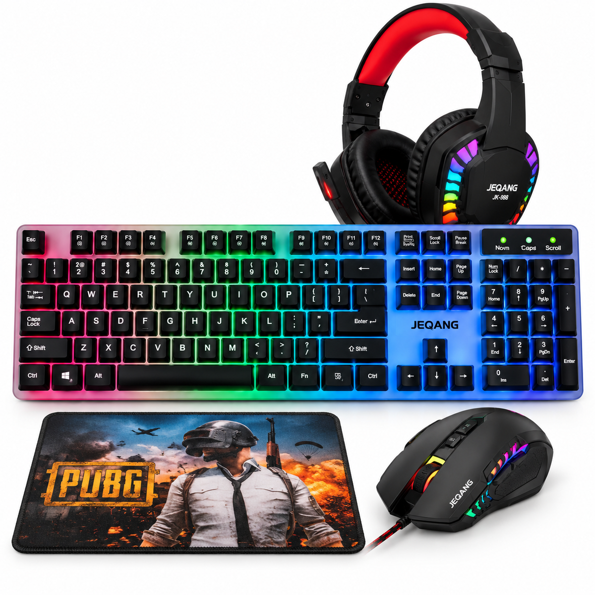 JEOANG RGB Gaming Keyboard & Mouse – 4-in-1