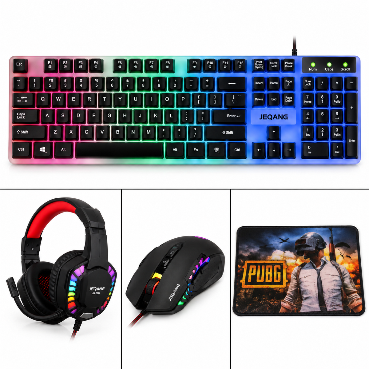 JEOANG RGB Gaming Keyboard & Mouse – 4-in-1