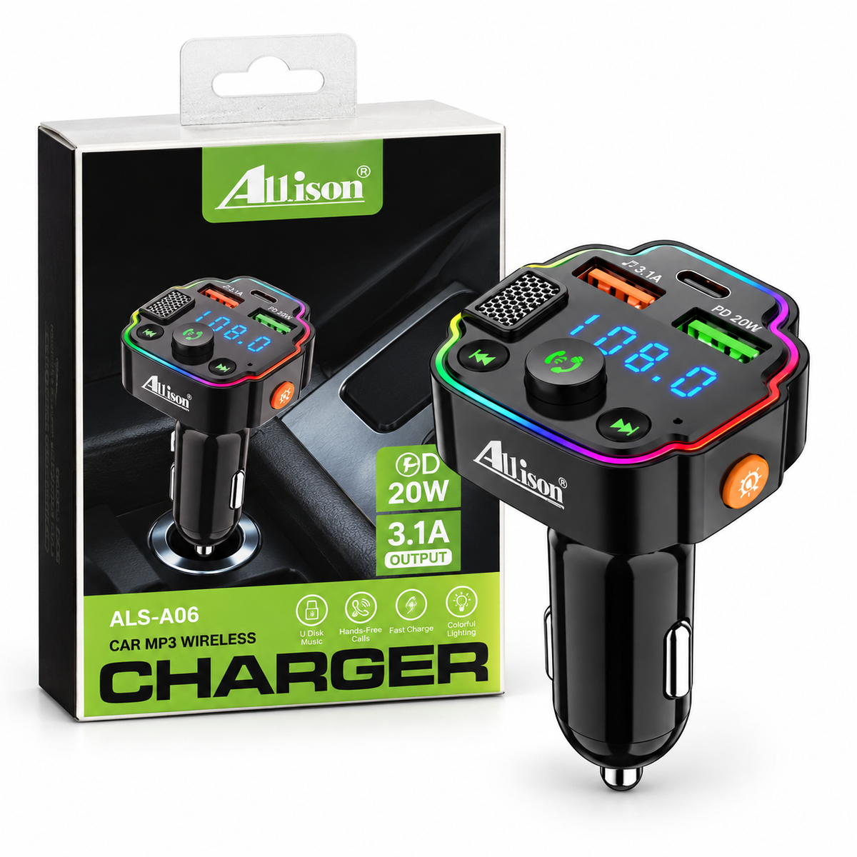 Allison Car MP3 Wireless Charger