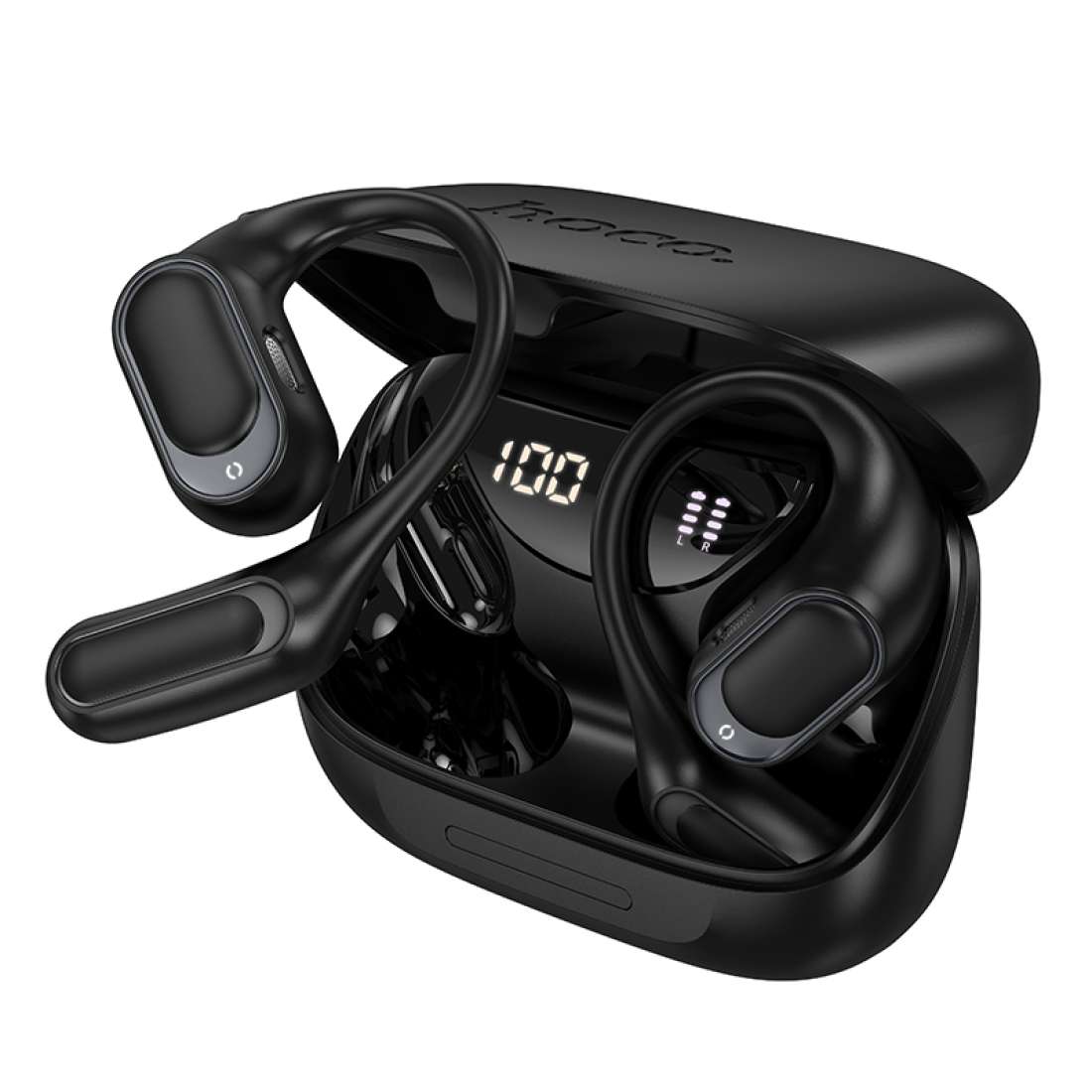 HOCO EA11 Digital Display Open-Ear Wireless Earbuds – 8H Battery Life & Comfortable Ear-Hook Design