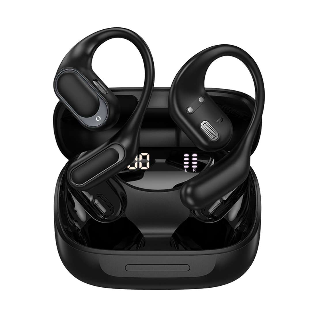 HOCO EA11 Digital Display Open-Ear Wireless Earbuds – 8H Battery Life & Comfortable Ear-Hook Design