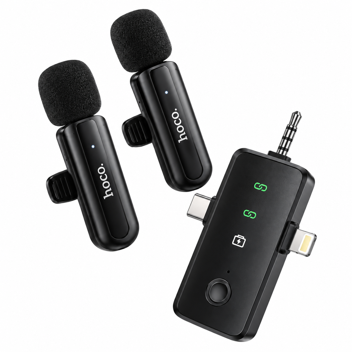HOCO L20C 3-in-1 Dual Wireless Lavalier Microphone