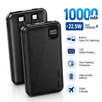VEN-DENS VD-PB060 10000mAh Power Bank – 22.5W