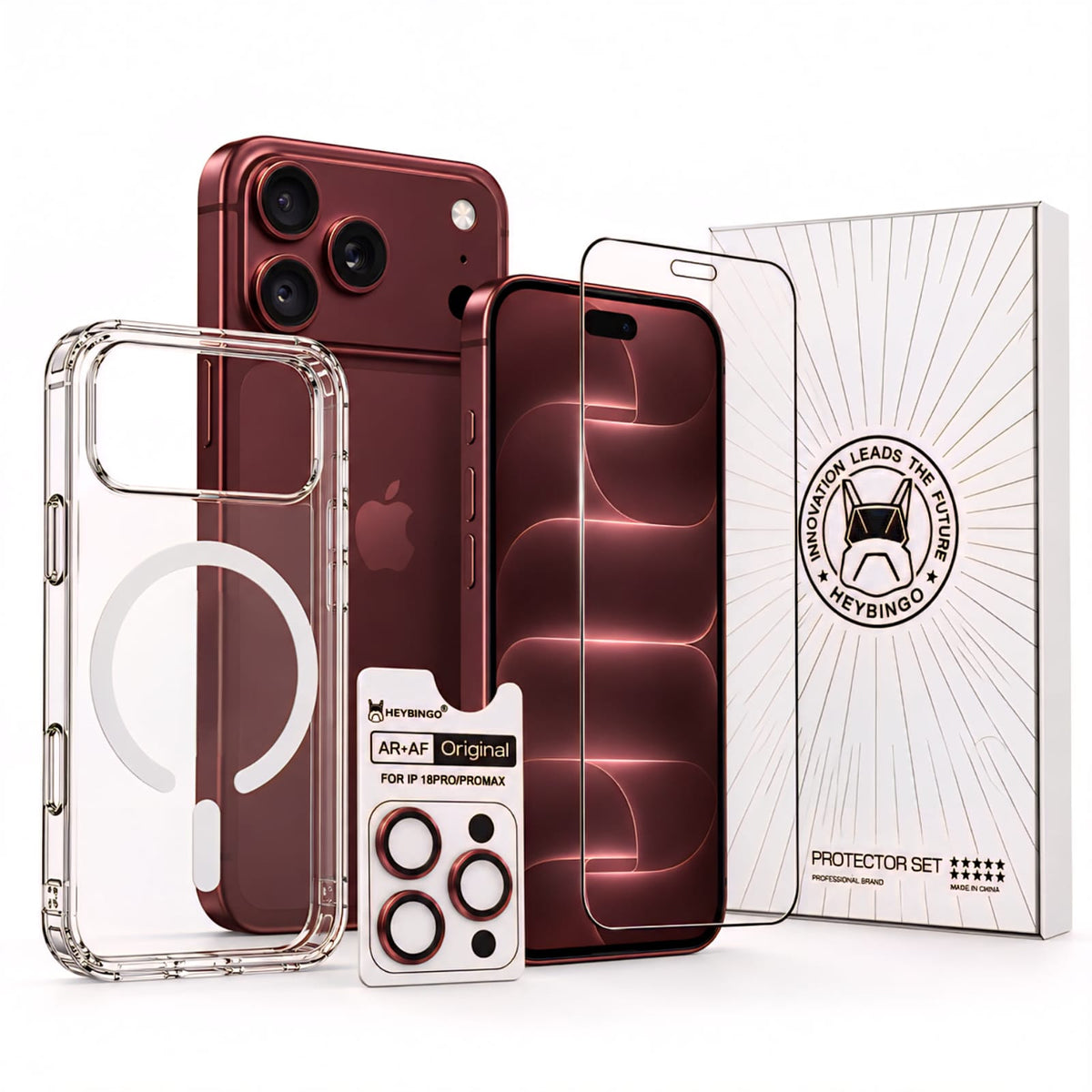 HEYBINGO 3-in-1 Protection Set – iPhone 18 Pro / Pro Max