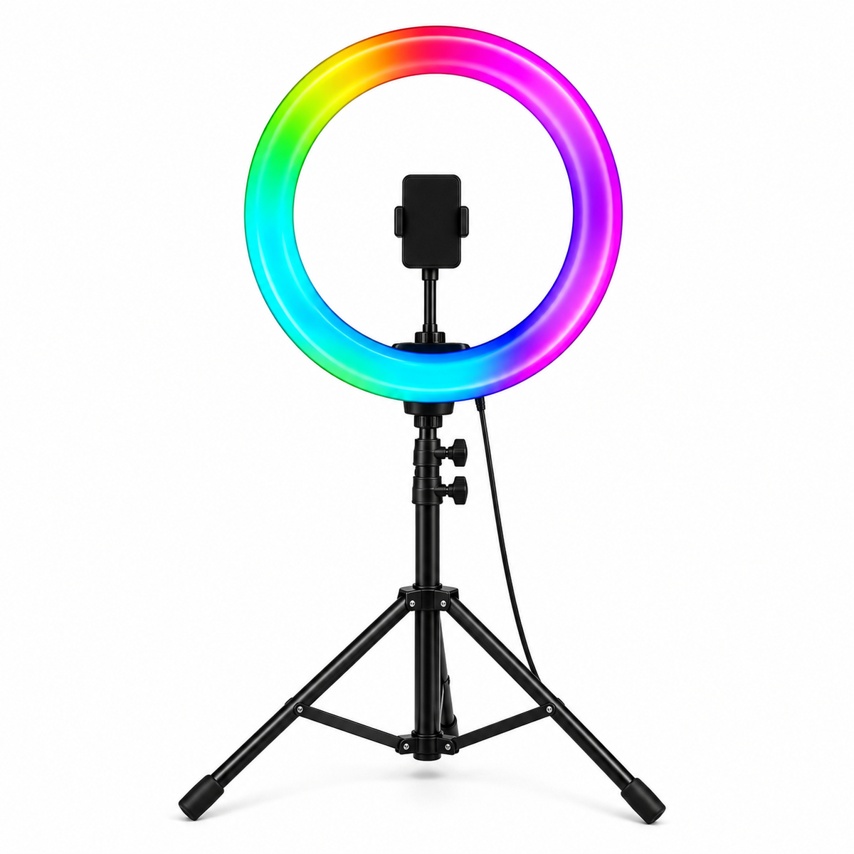 RGB LED Ring Light with Tripod & Phone Holder