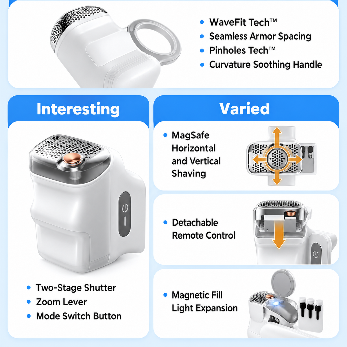 TELESIN Fun Shot Magnetic Grip 2 – Wireless Camera Grip for Smartphones