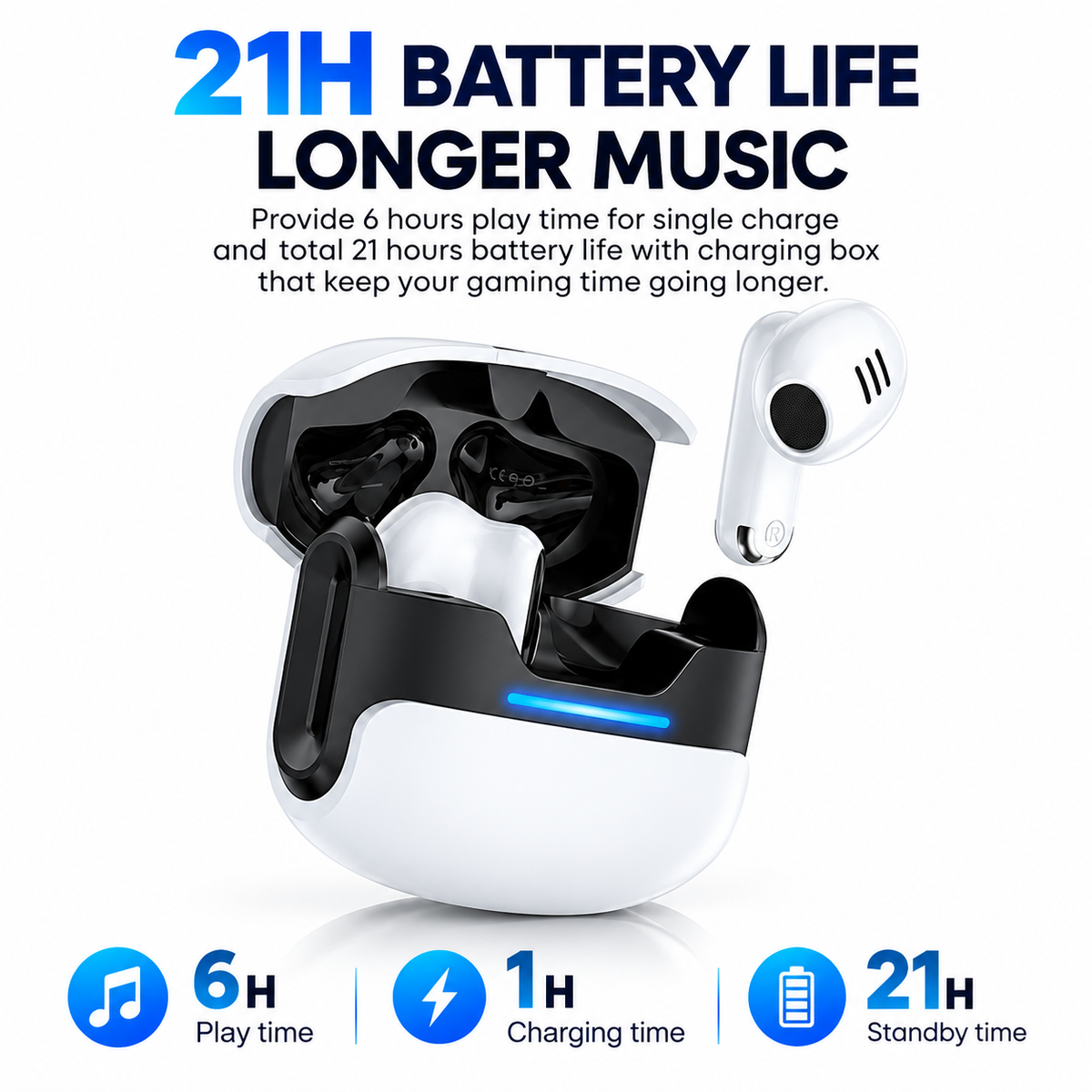 Mouschi TRIGON TG11 Wireless Gaming Earbuds – Bluetooth 6.0 | ENC | Low Latency