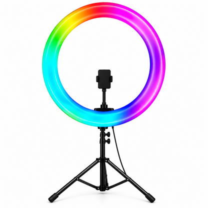 RGB LED Ring Light with Tripod & Phone Holder