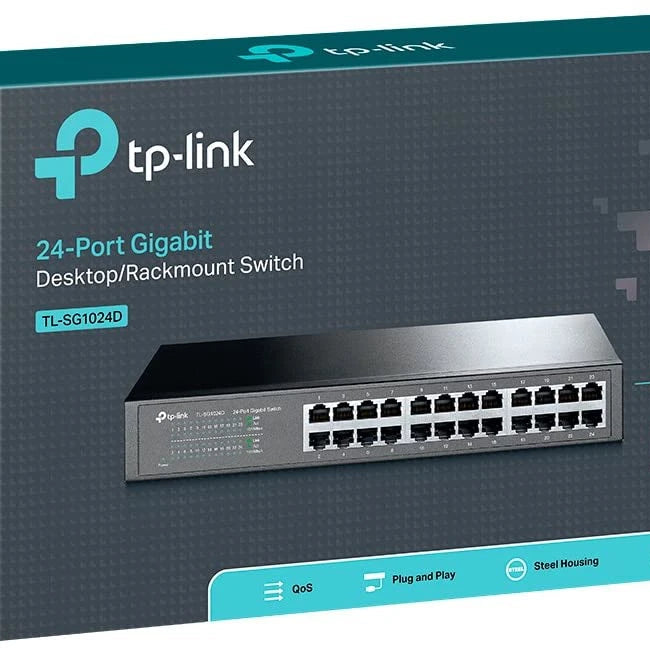 TP-Link Switch 24 Port Gigabit, Rackmountable
